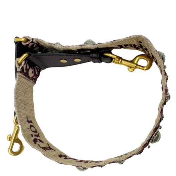 Christian Dior  Studded Oblique Canvas Strap Burgundy main image 7